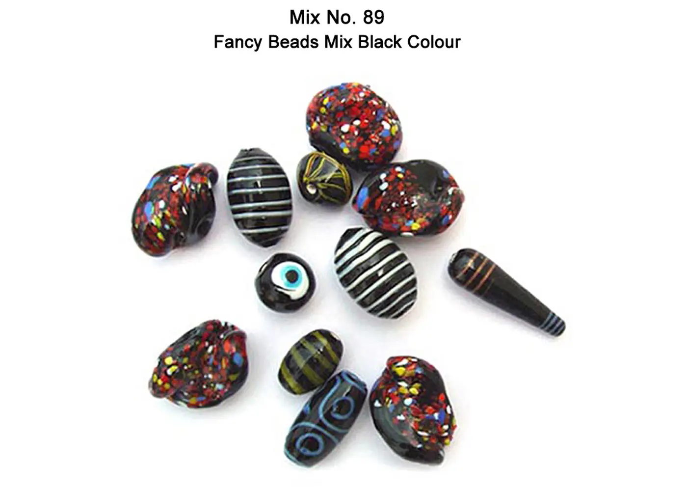 Fancy Bead mix in Black color